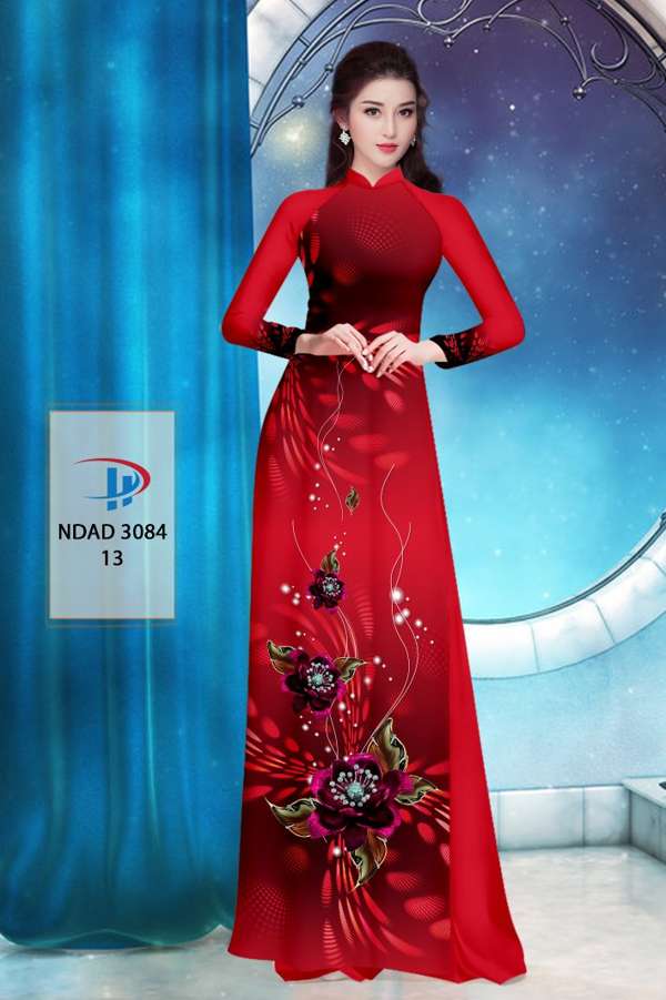 Vải Áo Dài Hoa In 3D AD NDAD3084 52